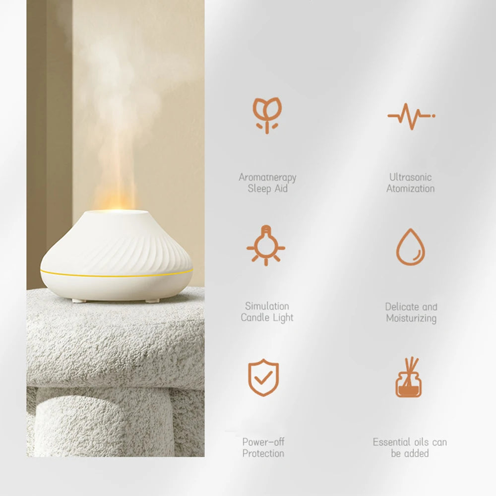 Diffuseur “Flamme Sacrée” – Brume & Lumière Apaisante
Transformez votre intérieur en havre de paix. Le diffuseur “Flamme Sacrée” associe brume aromatique et lumière LED effet flamme pour créer une ambiance cha